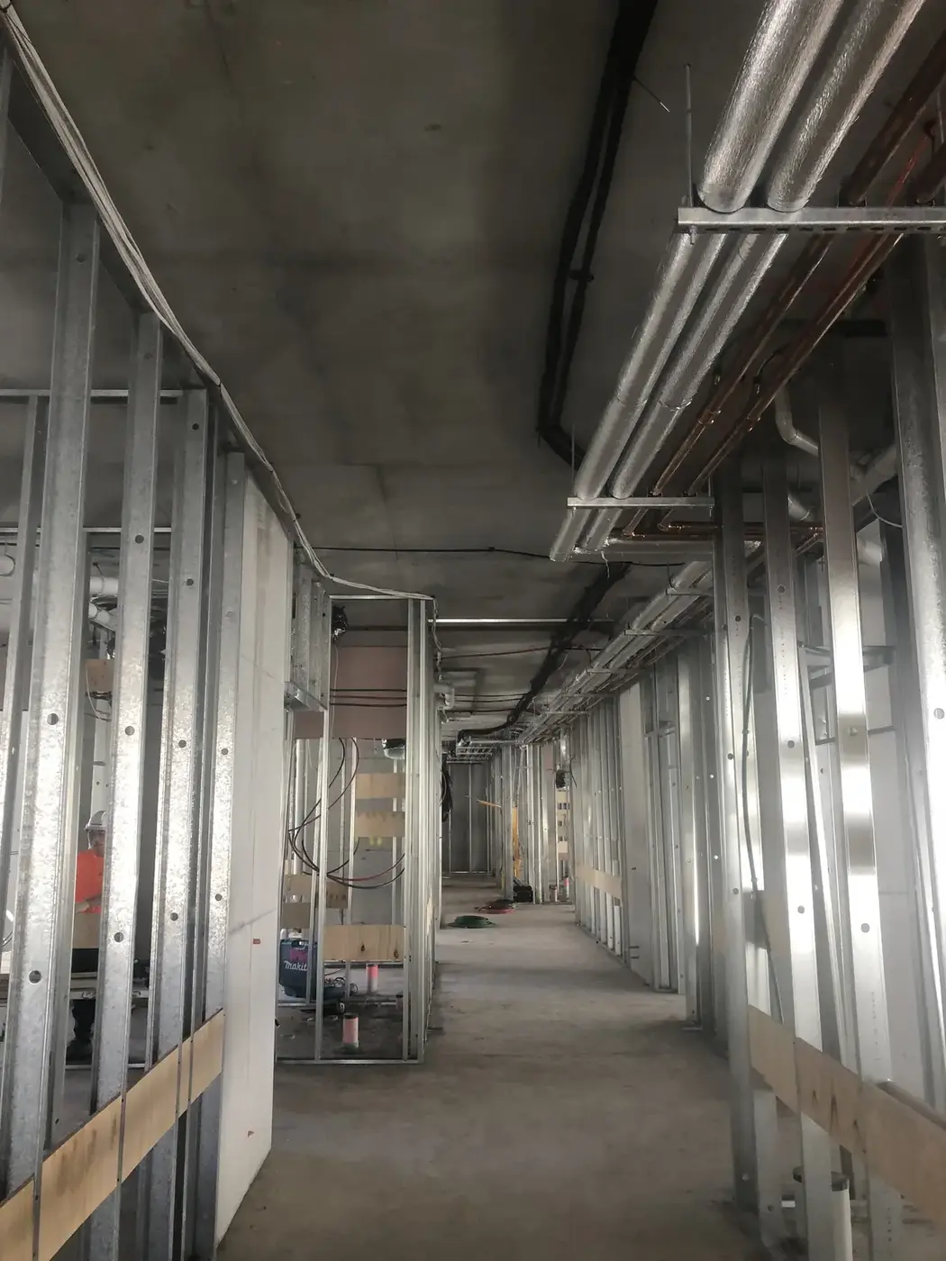 Commercial plumbing pipework on a Sydney project