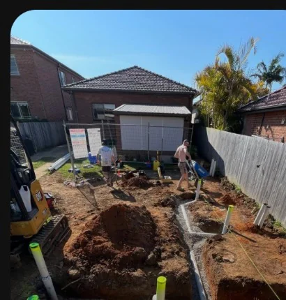 Plumbing excavation project in Sydney
