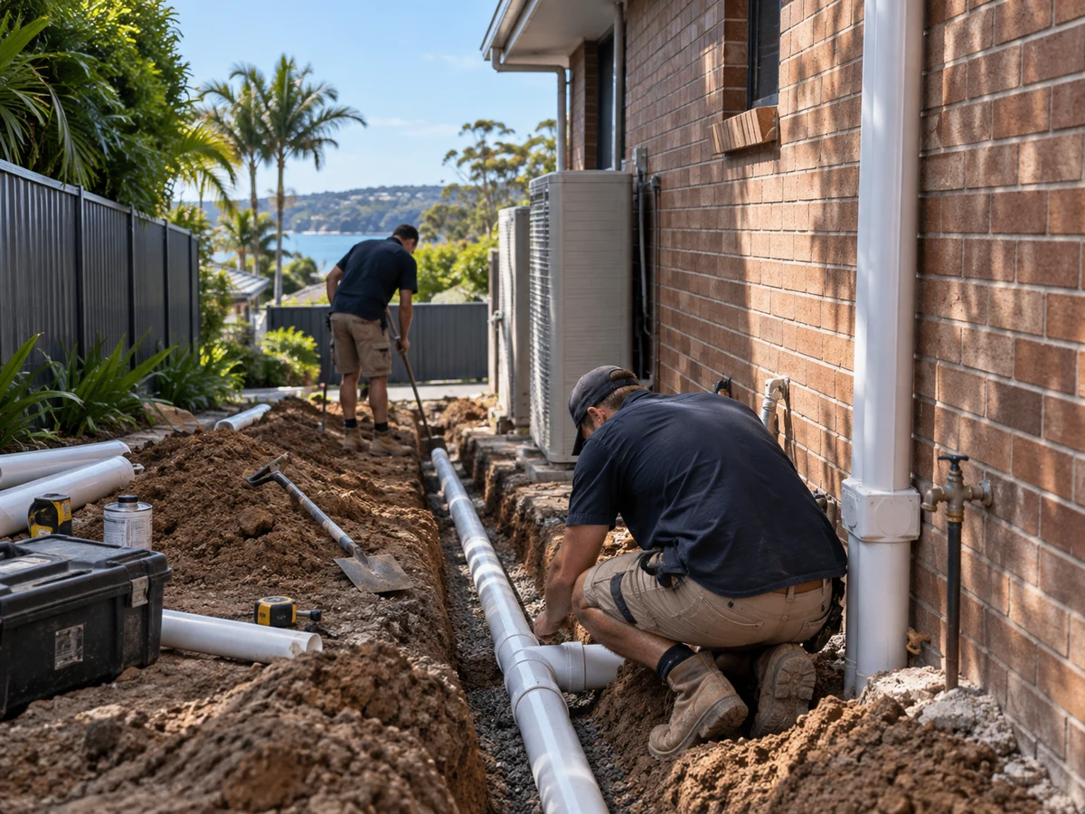 Drainage installation plumbing work